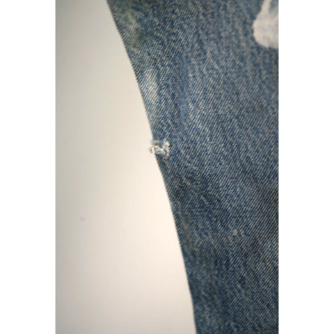 "Retail" Vintage Levi's Paint 501 Splattered Button-Fly Straight Leg Denim Jeans 34x31.5