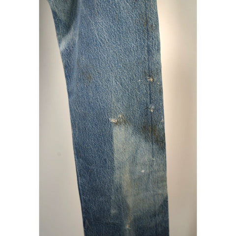 "Retail" Vintage Levi's Paint 501 Splattered Button-Fly Straight Leg Denim Jeans 34x31.5