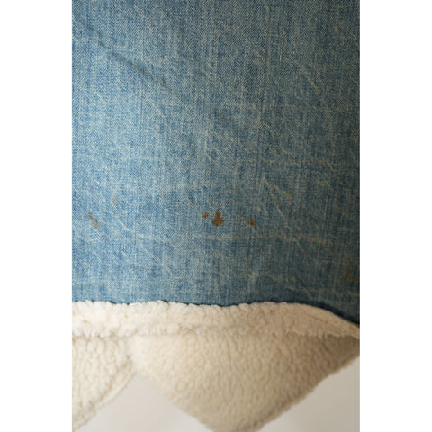 "Retail" Vintage 70s Levi's Orange Tab Sherpa Lined Denim Vest Blue Large Men's