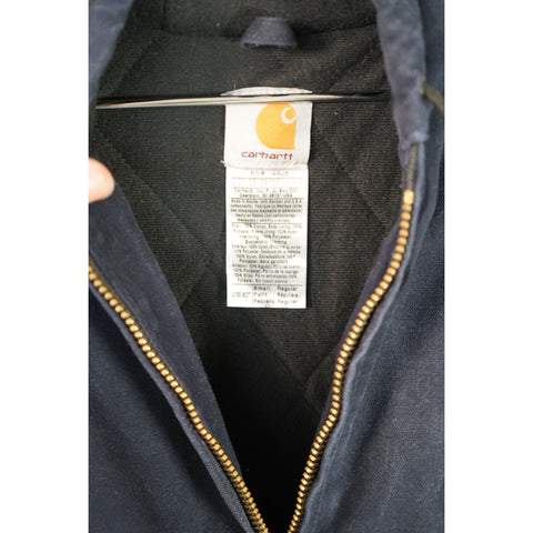 "Retail" Carhartt J130 MDT Flannel Quilt Lined Canvas Full Zip Active Jacket Navy Small