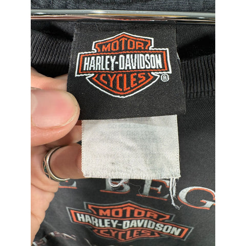 "Retail" Vintage Harley-Davidson Denny's Springfield, Missouri Graphic Tee Shirt Black