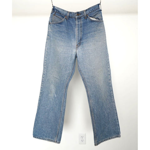 "Retail" Vintage Levi's 20517 0217 Orange Tab Light Wash Boot Cut Denim Jeans 34x28 Men's