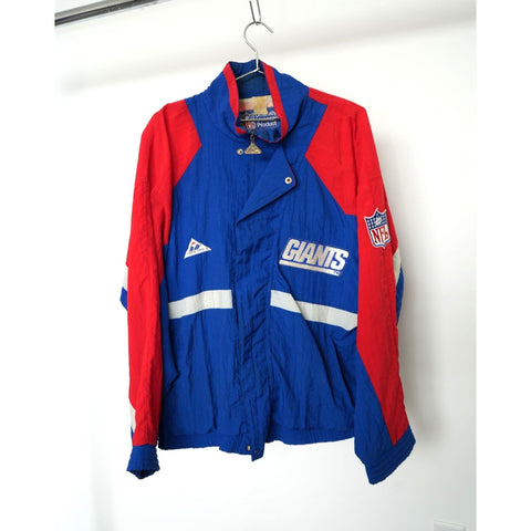 "Retail" Vintage NFL Apex-One New York Giants Full Zip Windbreaker Jacket Blue/Red Men's