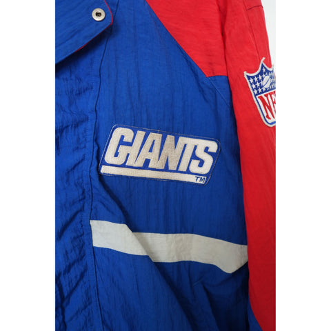 "Retail" Vintage NFL Apex-One New York Giants Full Zip Windbreaker Jacket Blue/Red Men's