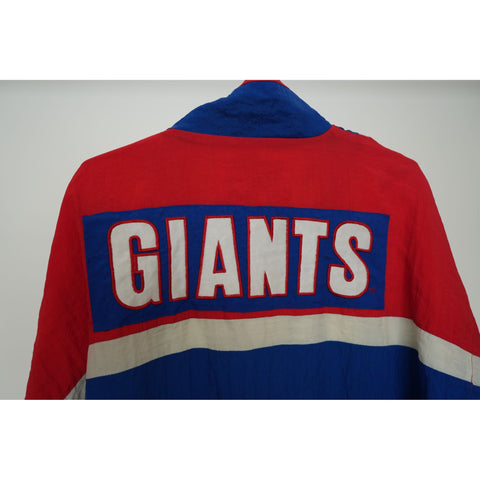 "Retail" Vintage NFL Apex-One New York Giants Full Zip Windbreaker Jacket Blue/Red Men's