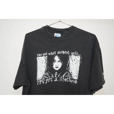 "Retail" Vintage 1995 Hanes DC Comics Death the Sandman Graphic Tee Single Stitch Shirt Black XL Men's