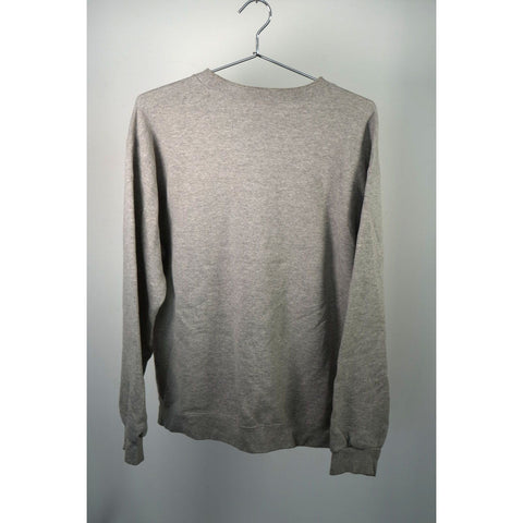 "Retail" Vintage Nike Swoosh Embroidered Crewneck Pullover Sweatshirt Gray Large
