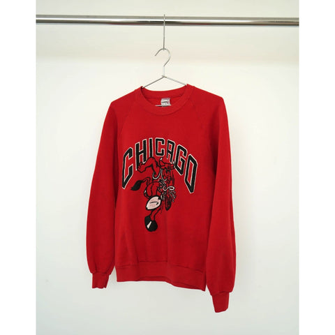 "Retail" Vintage Swingster Chicago Bulls Crewneck Pullover Sweatshirt Red Large Men's