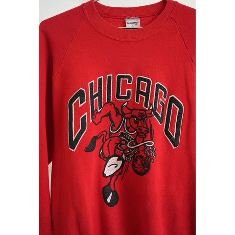 "Retail" Vintage Swingster Chicago Bulls Crewneck Pullover Sweatshirt Red Large Men's