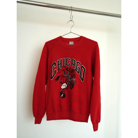"Retail" Vintage Swingster Chicago Bulls Crewneck Pullover Sweatshirt Red Large Men's
