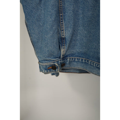 "Retail" Vintage Jordache Jeepers Embroidered Denim Trucker Jacket Blue Size XL