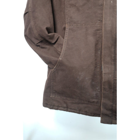 "Retail" Vintage Carhartt Quilt Lined Duck Canvas Traditional Coat Dark Brown XL