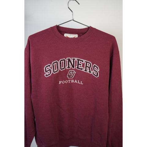 "Retail" Vintage Oarsman Oklahoma Sooners Football Pullover Sweatshirt Maroon M
