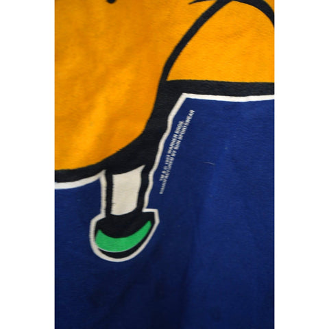 "Retail" Vintage SUN Warner Bros Daffy Duck Pullover Sweatshirt Royal Blue