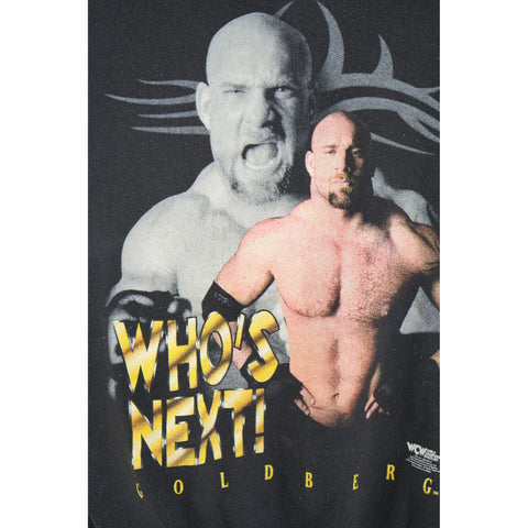 "Retail" Vintage 90s Tultex WCW Bill Goldberg Graphic Pullover Sweatshirt Black L Men's