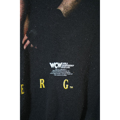 "Retail" Vintage 90s Tultex WCW Bill Goldberg Graphic Pullover Sweatshirt Black L Men's