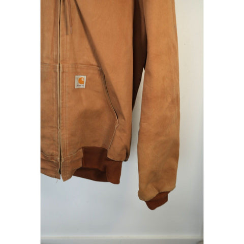 "Retail" Carhartt Thermal Lined Canvas Full Zip Active Jacket Brown