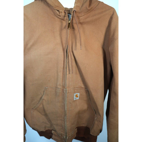 "Retail" Carhartt Thermal Lined Canvas Full Zip Active Jacket Brown