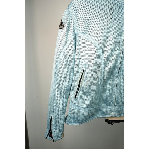 "Retail" Vintage Joe Rocket Baby Blue Moto Padded Mesh Jacket Large Women's