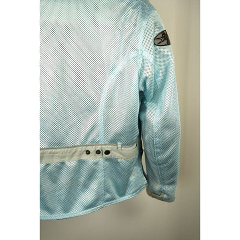 "Retail" Vintage Joe Rocket Baby Blue Moto Padded Mesh Jacket Large Women's
