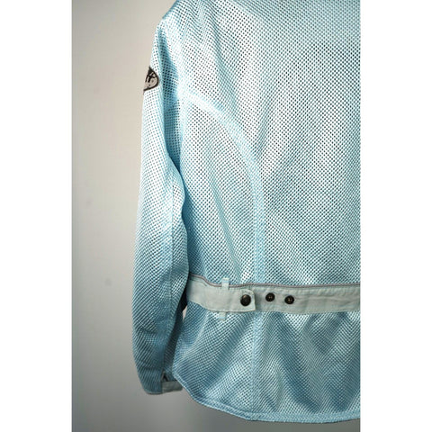 "Retail" Vintage Joe Rocket Baby Blue Moto Padded Mesh Jacket Large Women's