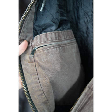 "Retail" Carhartt Quilt Lined Canvas Full Zip Active Jacket Dark Brown Large