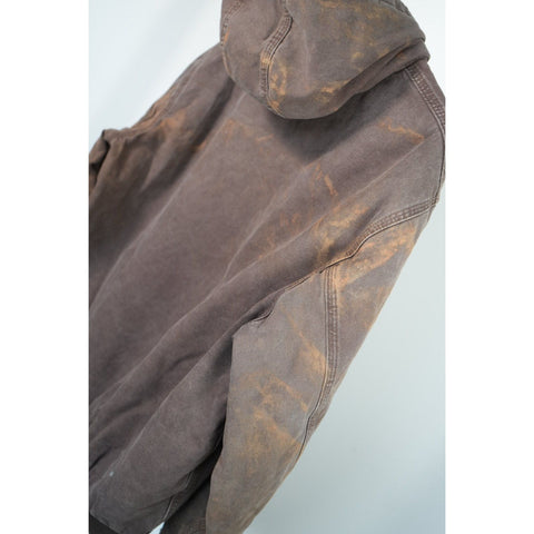 "Retail" Carhartt Quilt Lined Canvas Full Zip Active Jacket Dark Brown Large