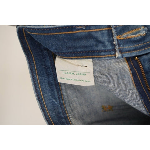 "Retail" Vintage '70s H.A.S.H Jeans Bell Bottom Denim Jeans Blue Women's 24x31