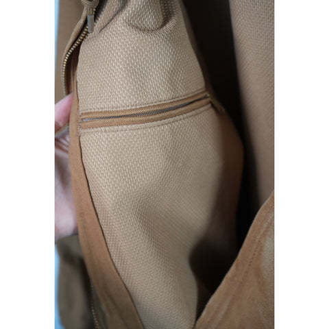 "Retail" Vintage Carhartt Thermal Lined Canvas Full Zip Active Jacket Brown 2XL Tall Made in USA