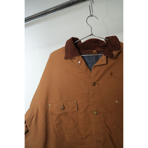 "Retail" VTG Carhartt Blanket Lined Corduroy Collar Duck Canvas Michigan Chore Coat