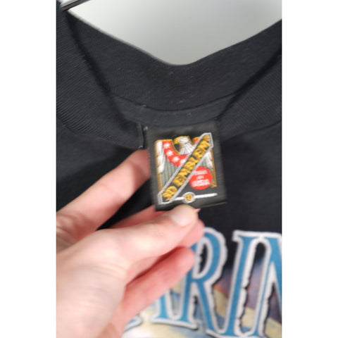 "Retail" Vintage 3D Emblem Once A Marine Always A Marine Skull Tee Shirt Black XL Single Stitch