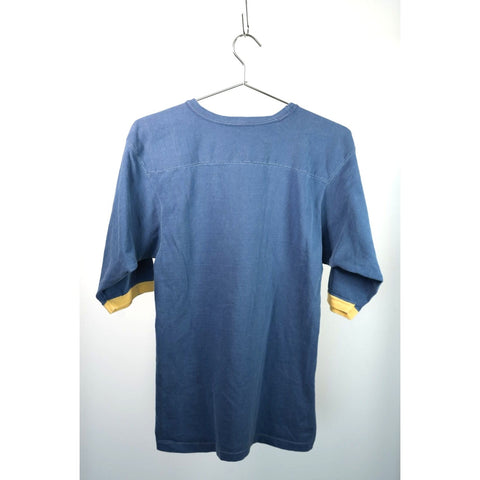 "Retail" Vintage 1960s Alpha Phi Omega Sorority Shirt Navy Blue/Yellow