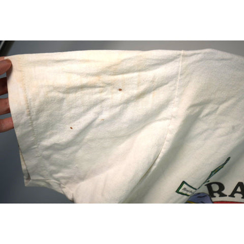 "Retail" Vintage FOTL Raisin' Hell New Orleans Raisins Tee Shirt White L Single Stitch Made in USA