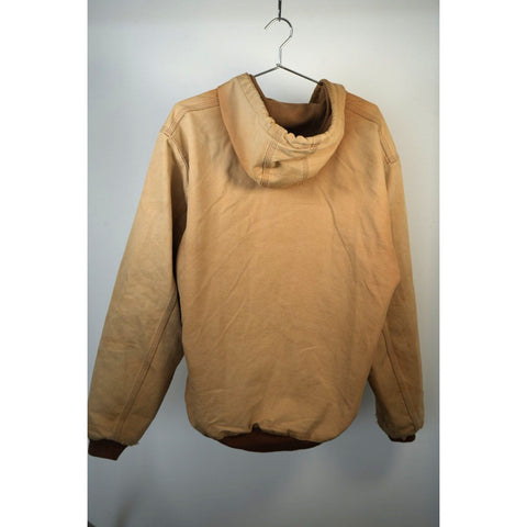 "Retail" Vintage Carhartt J131 Thermal Lined Canvas Full Zip Active Jacket Brown Large