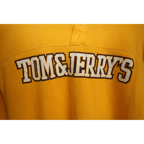 "Retail" Vintage Bassett-Walker Tom & Jerry's Spell Out Pullover Sweatshirt Yellow Large