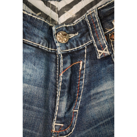 "Retail" Rock Revival James Boot Detailed Stitching Boot Cut Denim Jeans 40x35.5 Men's