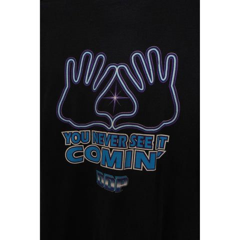 "Retail" Vintage WCW "BANG" You Never See It Comin' DDP Spell Out Tee Shirt Black XL