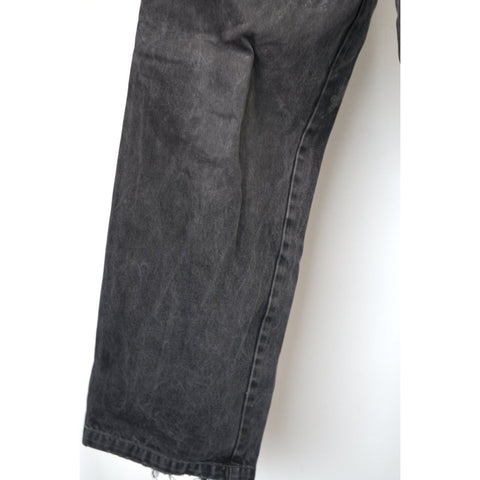 "Retail" Vintage South Pole Baggy Denim Jeans Black w/ Printed Graphic on Left Leg 36x32