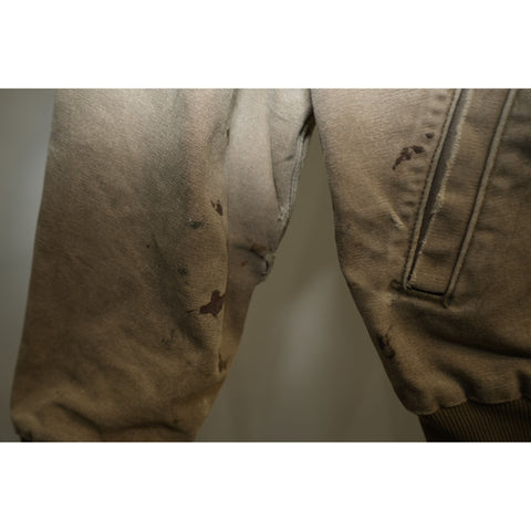 "Retail" Vintage Carhartt J102DES Mesh Lined Duck Canvas Full Zip Jacket Desert Gray M