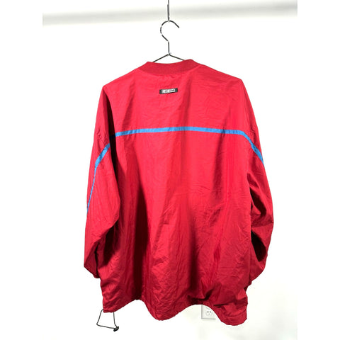 "Retail" Vintage CCM Colorado Avalanche Center Ice Pullover Windbreaker Red/Blue Large