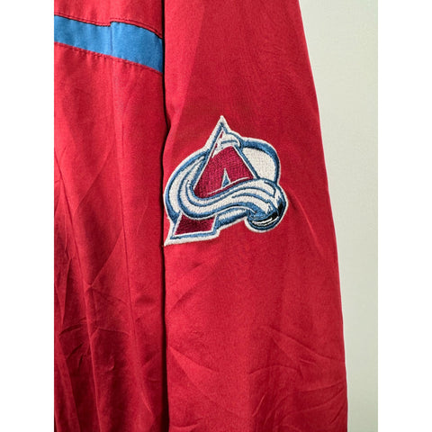 "Retail" Vintage CCM Colorado Avalanche Center Ice Pullover Windbreaker Red/Blue Large