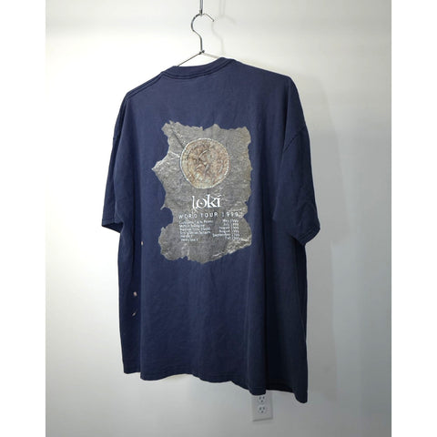 "Retail" Vintage Jerzees Loki World Tour 1999 Tee Shirt Navy Blue XL Made in USA