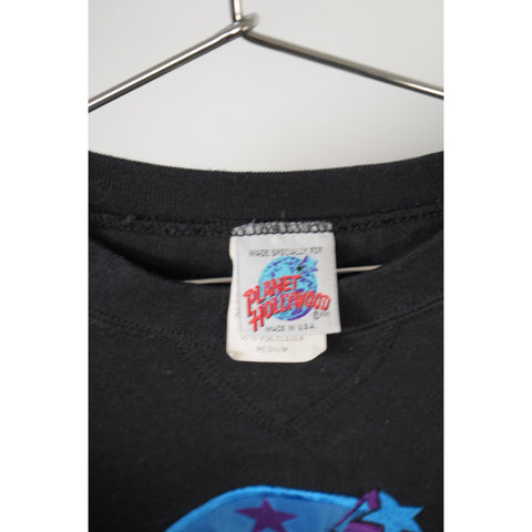 "Retail" Vintage Planet Hollywood San Antonio Embroidered Pullover Sweatshirt Black M