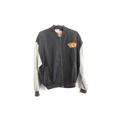 American Characters Looney Tunes Bomber Jacket | Vintage Warner Bros Cartoon Outerwear | Retro 90s Streetwear Jacket | Medium Collectible Graphic Bomber Coat | Classic Toon Fashion
