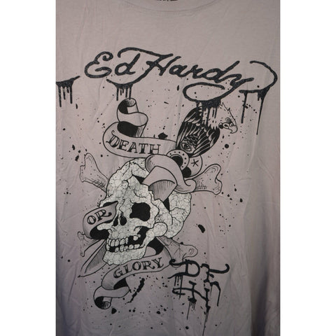 "Retail" Vintage Ed Hardy Skull Tattoo Graphic Sleeveless Tee Shirt XL