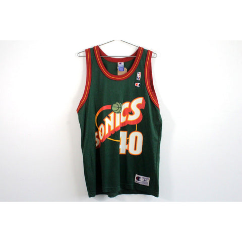 NBA Seattle Supersonics Jersey | Vintage Champion Authentic | Sleeveless Basketball Top | Rare Team Collectible