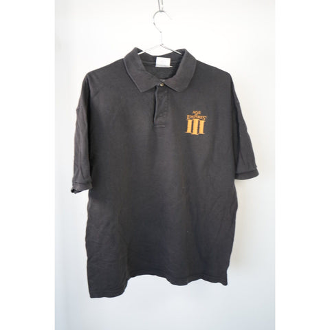 "Retail" Vintage Y2K Jerzees Embroidered Age of Empires III Polo Shirt Black Large