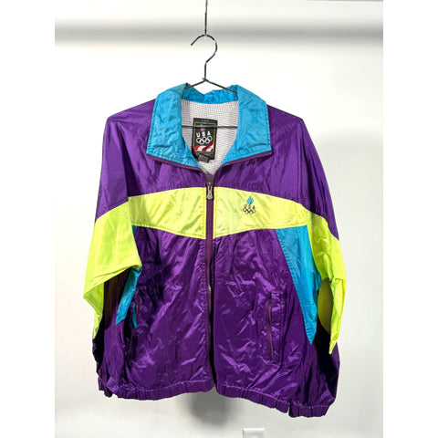 "Retail" Vintage JC Penney USA Olympics Nylon Full Zip Windbreaker Multicolor M Men's