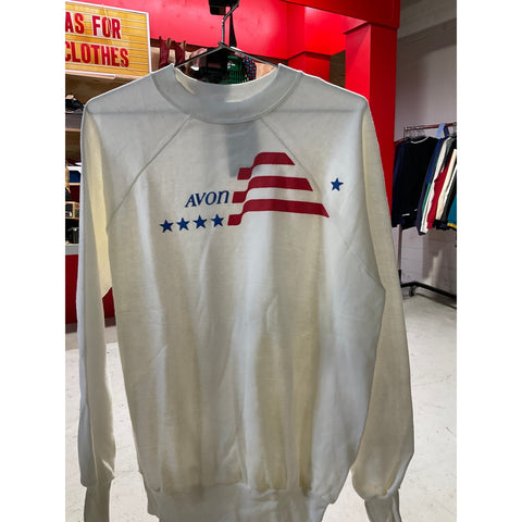 Avon Classic White Sweatshirt – Timeless Casual Pullover with Soft Cotton Blend Comfort