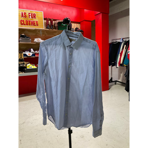 Burberry London Light Blue Long Sleeve Shirt – Classic Designer Button-Down with Timeless British Elegance